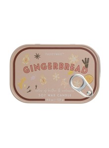 BIS0407EU Bistro 127g Gingerbread Printed Tin Candle - Gingerbread